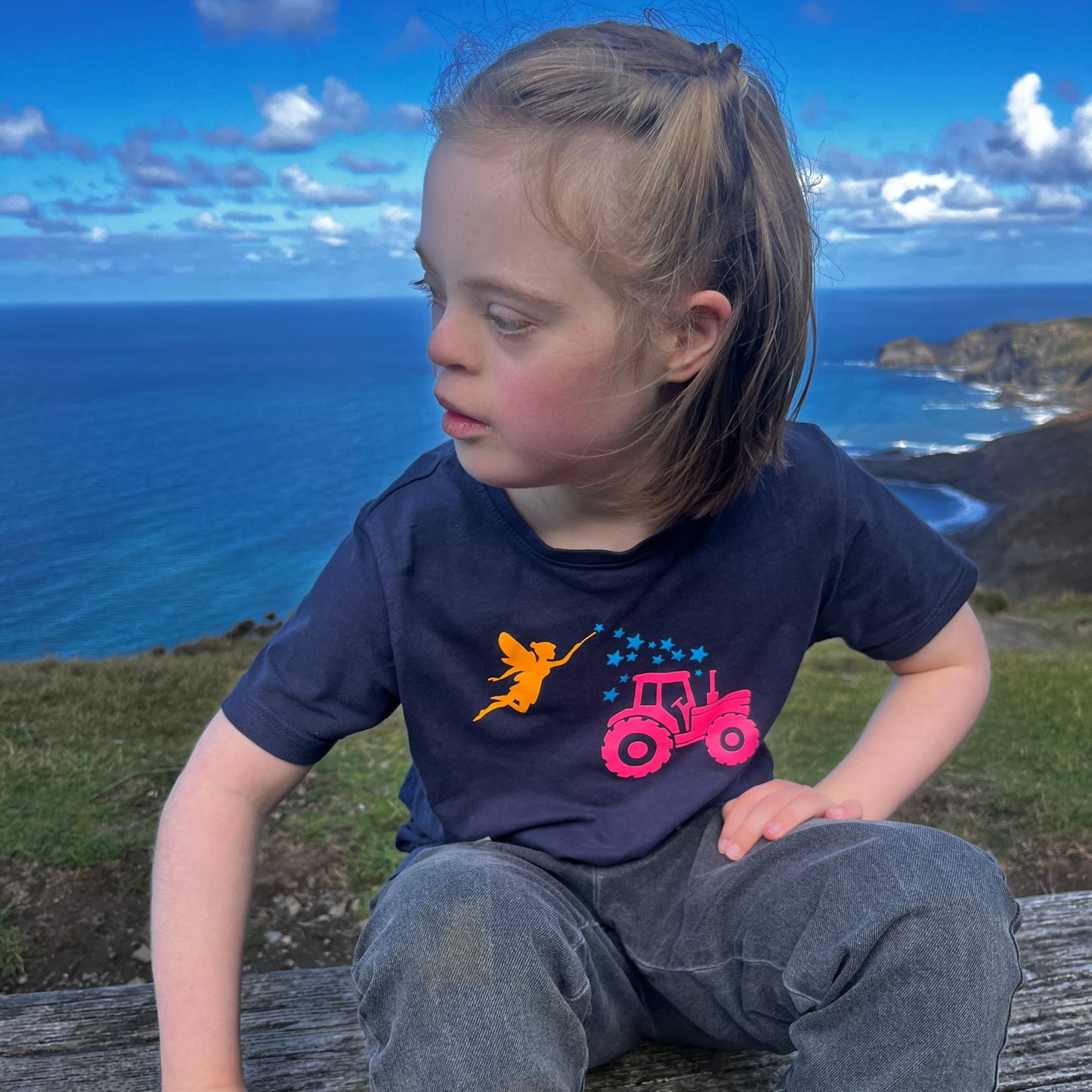Personalised tractor t-shirt with your child's age
