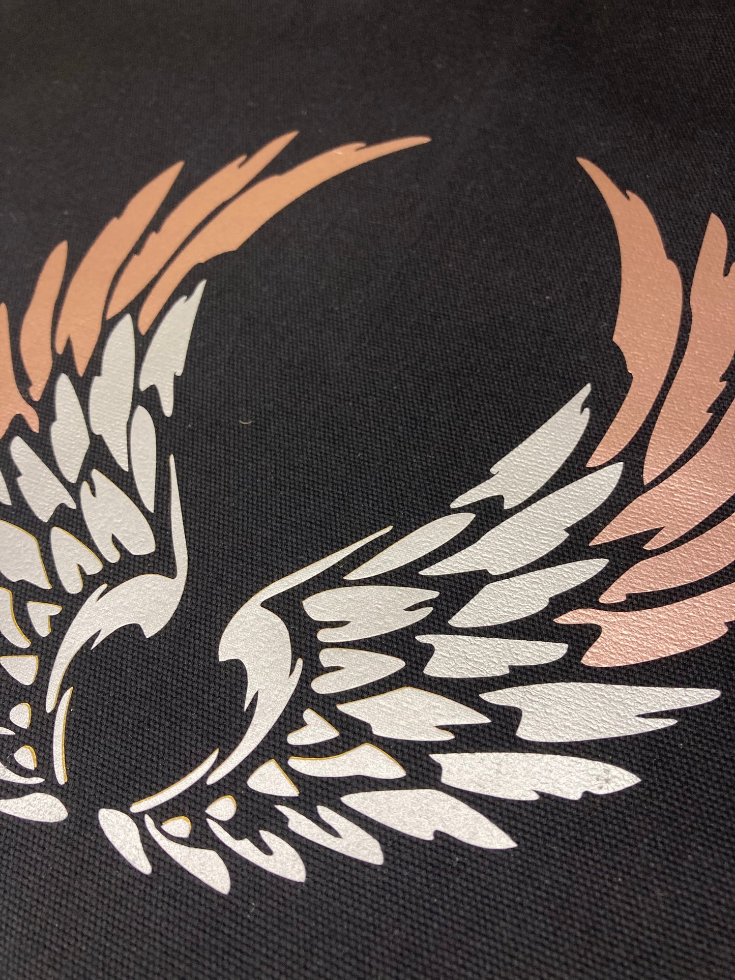 Reusable cotton tote bag with angel wings