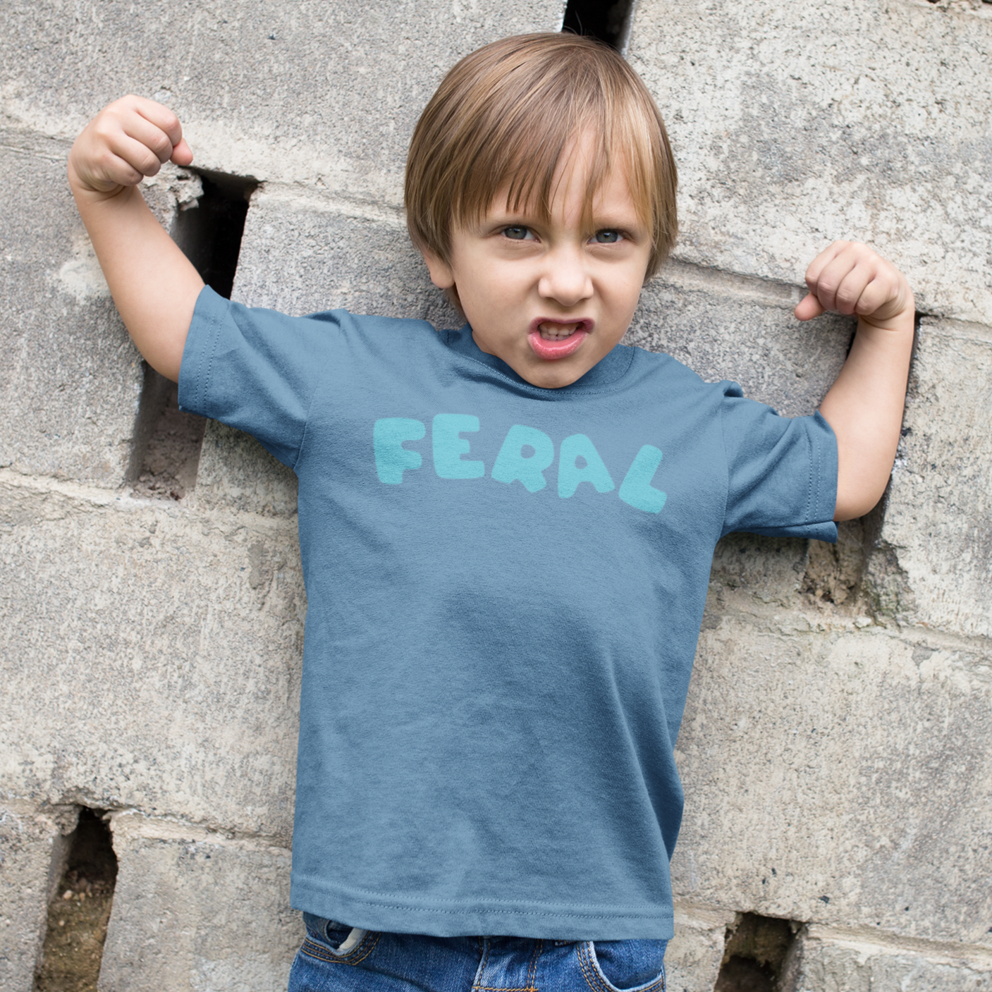 Unisex children’s cotton FERAL T-shirt