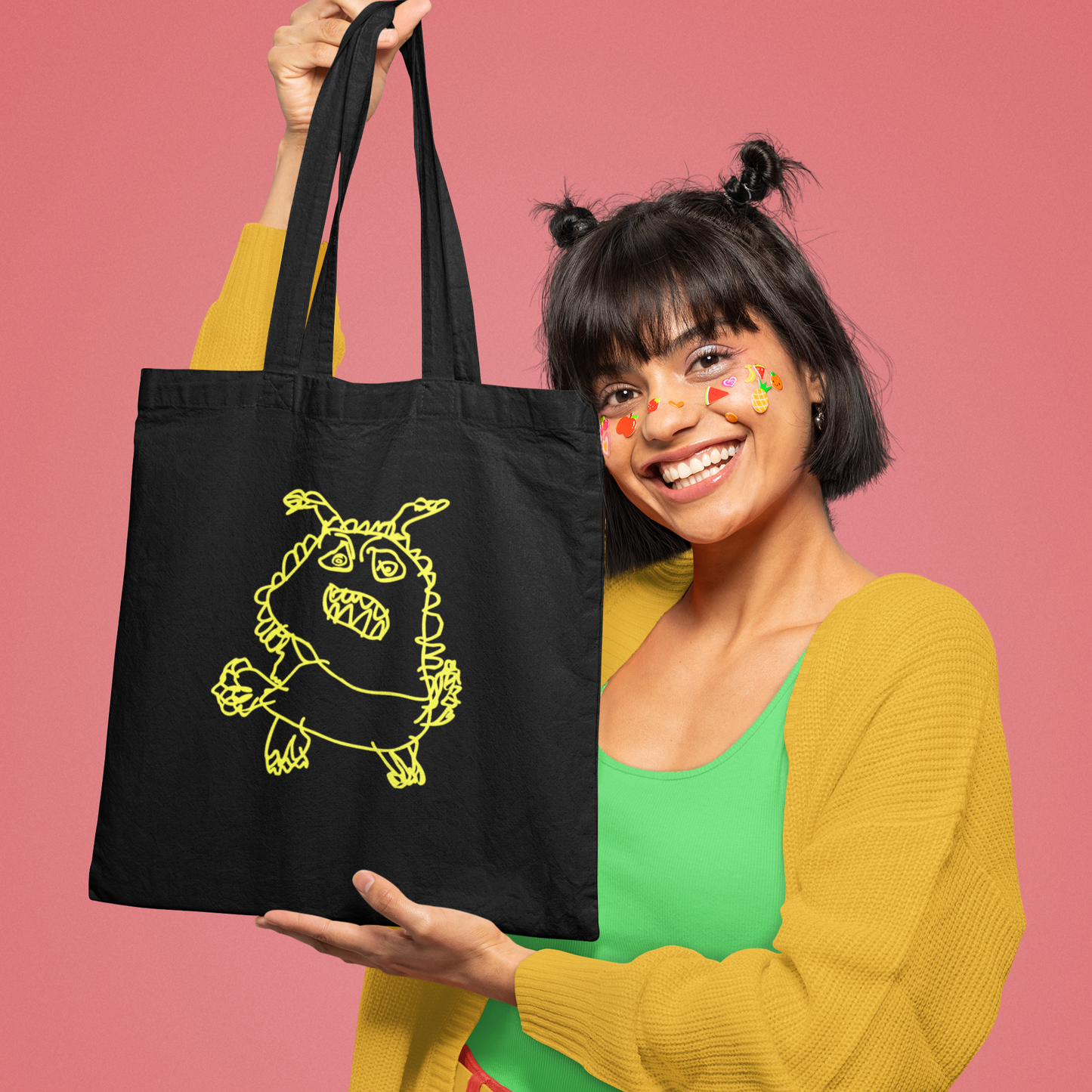 Personalised tote bag with child's drawing