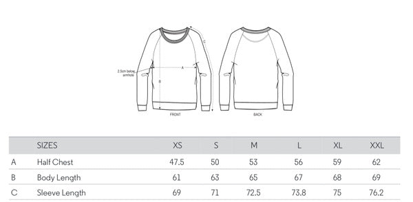Women’s dark blue organic cotton sweatshirt.