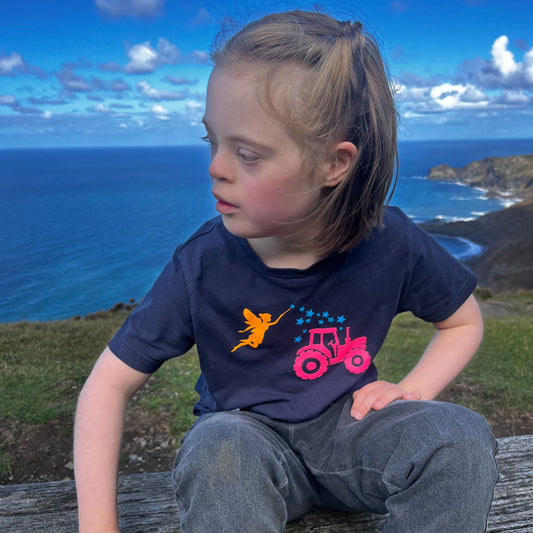 Personalised tractor t-shirt with your child's age
