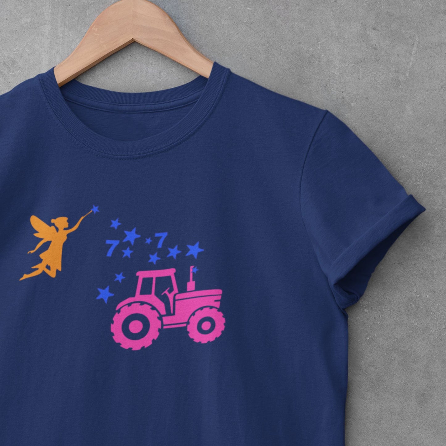 Personalised tractor t-shirt with your child's age