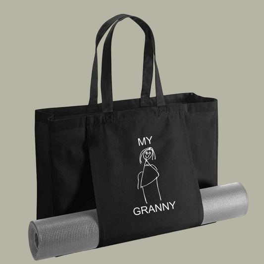 Personalised yoga bag with child’s artwork