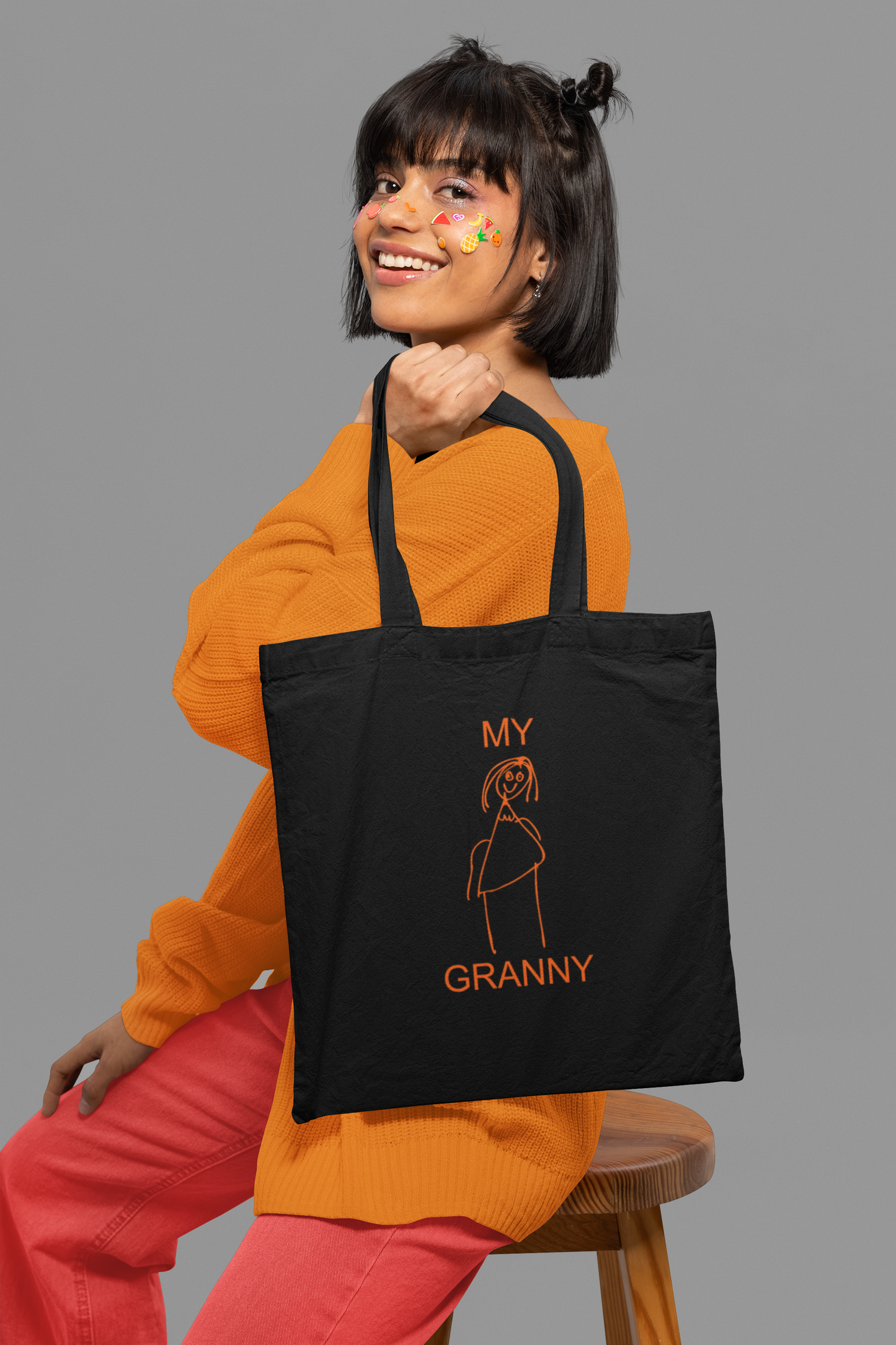 Personalised tote bag with child's drawing