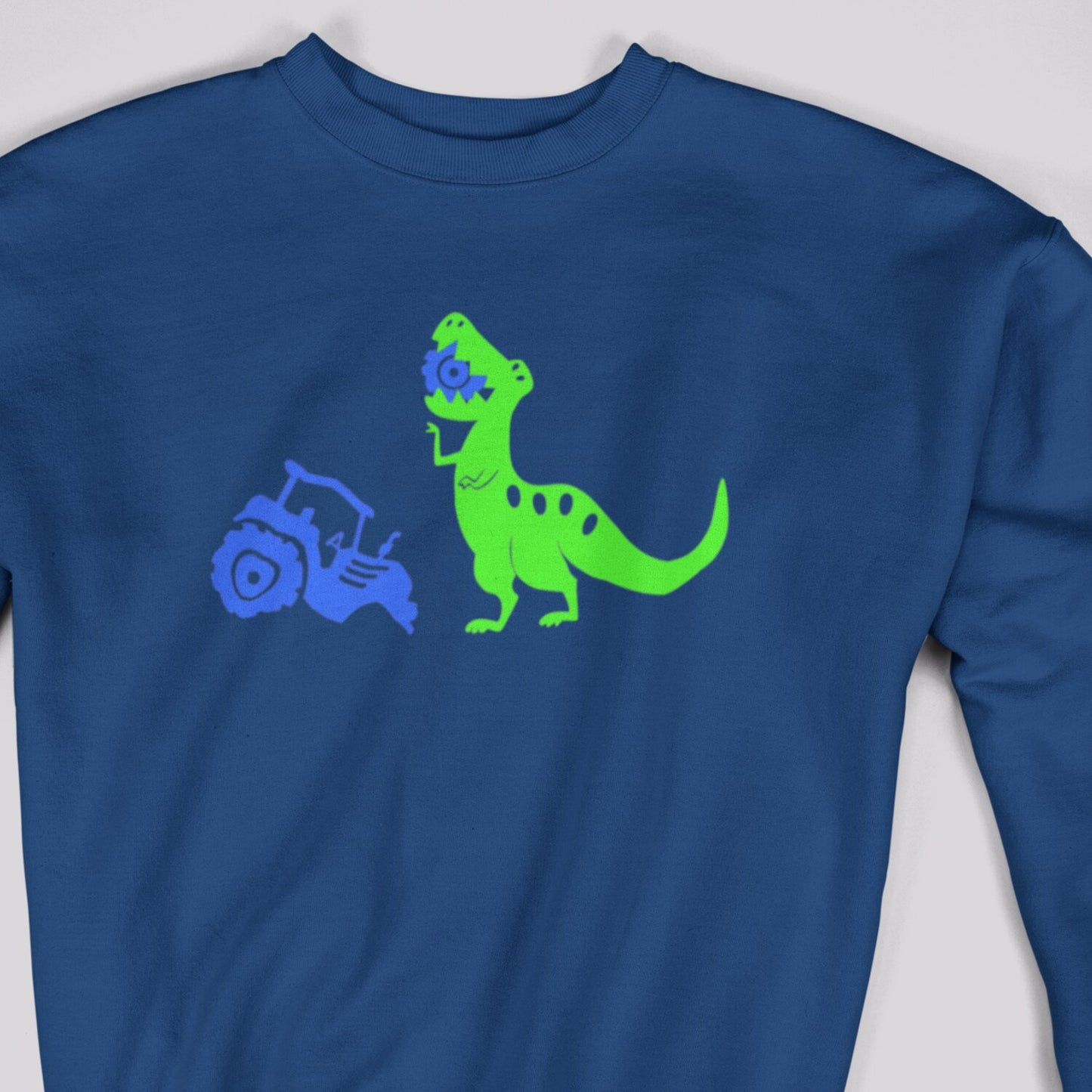 Birthday Tractor eating dinosaur sweatshirt