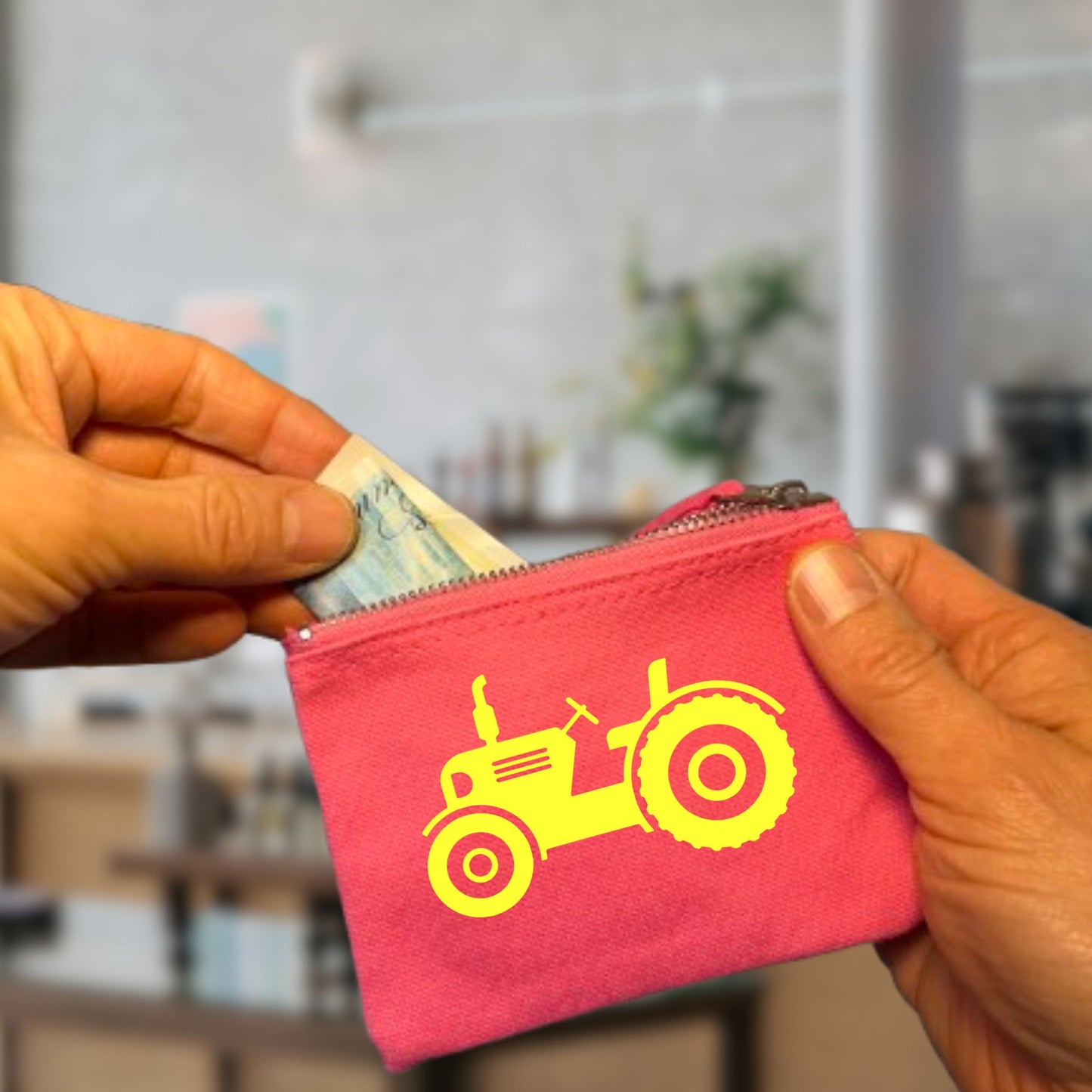 Tractor Coin Purse, Kids Pocket Money Zip Pouch