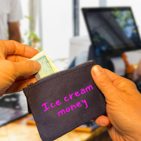 Personalised “Ice Cream Money” Coin Purse